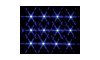 12 LIGHTED STAR STRING - BLUE, B/O