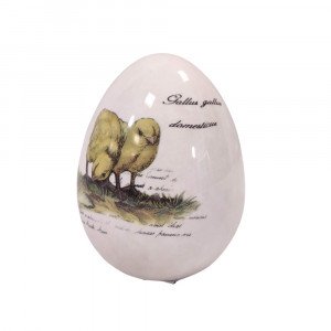 Uovo segnaposto in ceramica da appoggiare effetto crackle