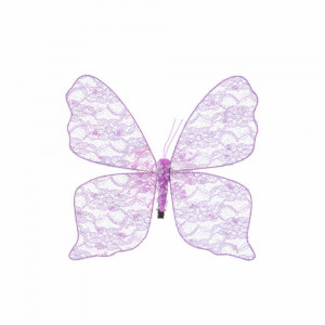 Farfalla pizzo e perline con clip viola