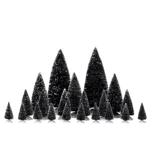 ASSORTED PINE TREES, SET OF 21