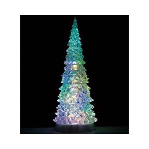CRYSTAL LIGHTED TREE, 4 COLOR CHANGEABLE & COLOR TRANSFORMATION, XL, FUNZIONANTE A BATTERIE 